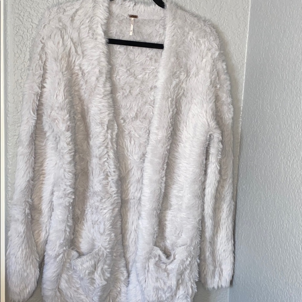 Free people fuzzy cardigan